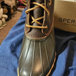 Sperry SALTWATER TAN/DARK BROWN WOMEN'S BOOTS