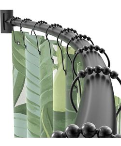 NEW BLACK CURVED SHOWER ROD / CURVED SHOWER ROD /