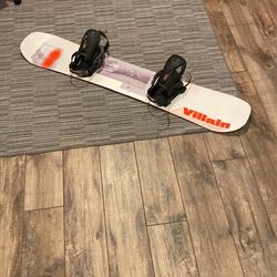 salmomon villain 158 snowboard and bindings