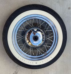 Harley-Davidson HD OEM wire wheels and wide whitewall tires
