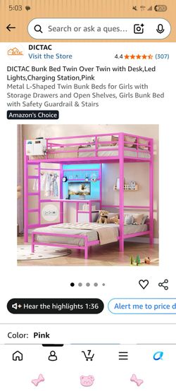 Twin over twin bunkbed