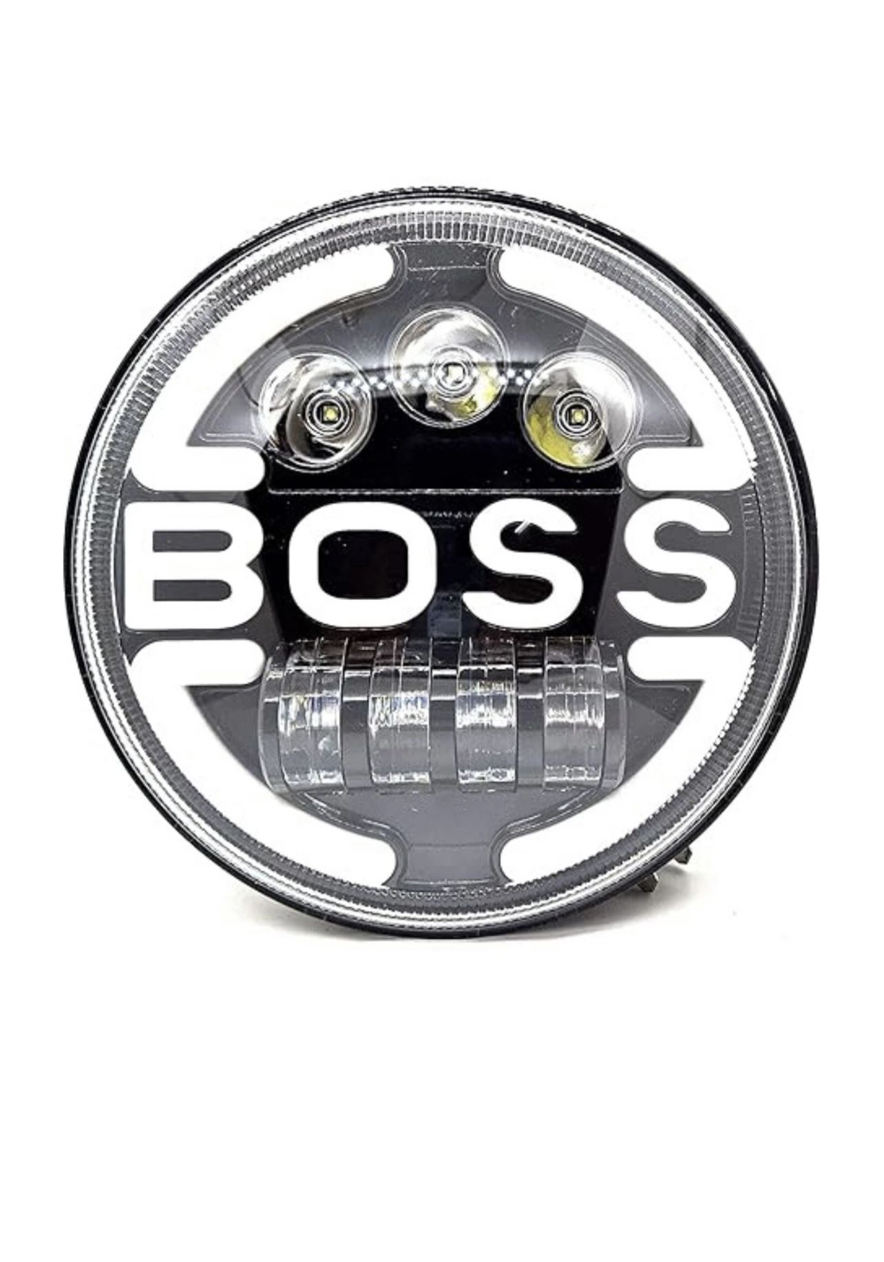 7 INCH BOSS Model ROUND HEADLIGHT WITH DRL AND HIGH/LOW BEAM AND DRL WITH INDICA