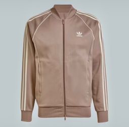 Adidas Originals Zip-Up Track Jacket — Trace Brown — Size M — Like New