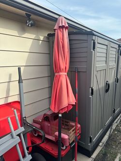 Red Outdoor Patio Umbrella