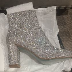 Betsey Johnson Cady Rhinestone Boots - 7.5