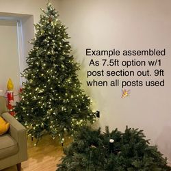 9ft Pine Christmas Tree Quick Set Built-in Lights (+ Storage bag With Wheels) Retails $600 