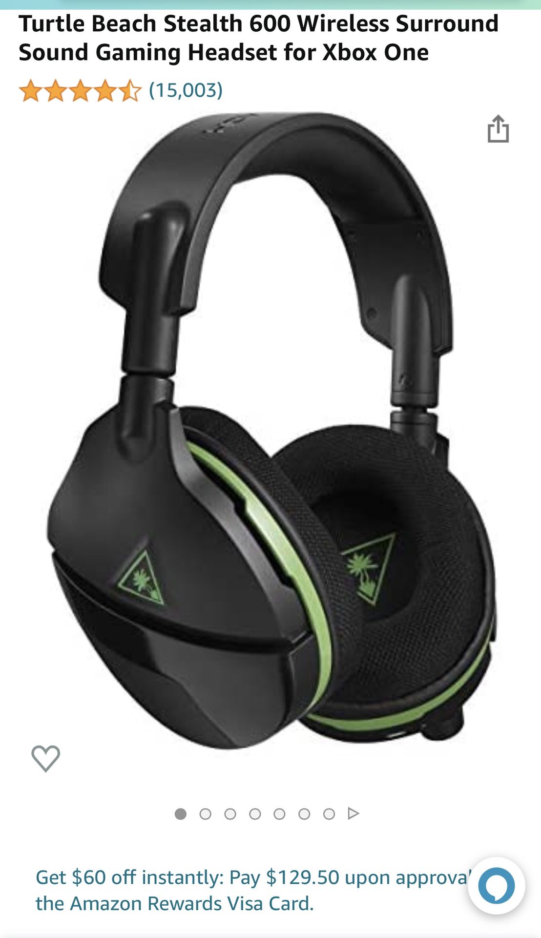  Turtle Beach Stealth 600 Wireless Surround Sound Gaming Headset for Xbox One
