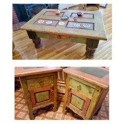 Old Mexico Style Coffee Table and End Tables