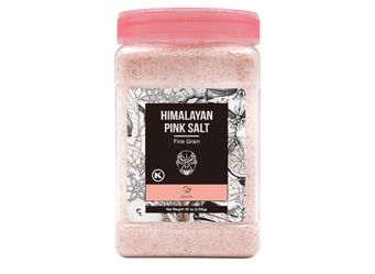 Soeos Himalayan Pink Salt, Fine Grain, 80 oz (5 lb), Bottled Sea Salt, Rock Salt, Kosher Salt for Cooking, Baking, Seasoning, Natural Certified, Healt