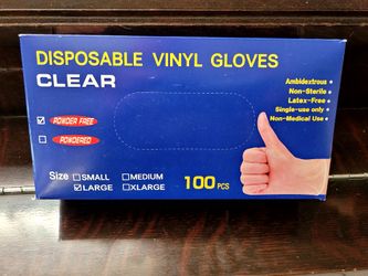 Disposable Vinyl Gloves Clear 