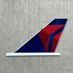 Delta Airlines Jet Tail Wall Decor Brushed Aluminum