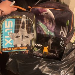 Disney buzz Lightyear backpack and lunchpail