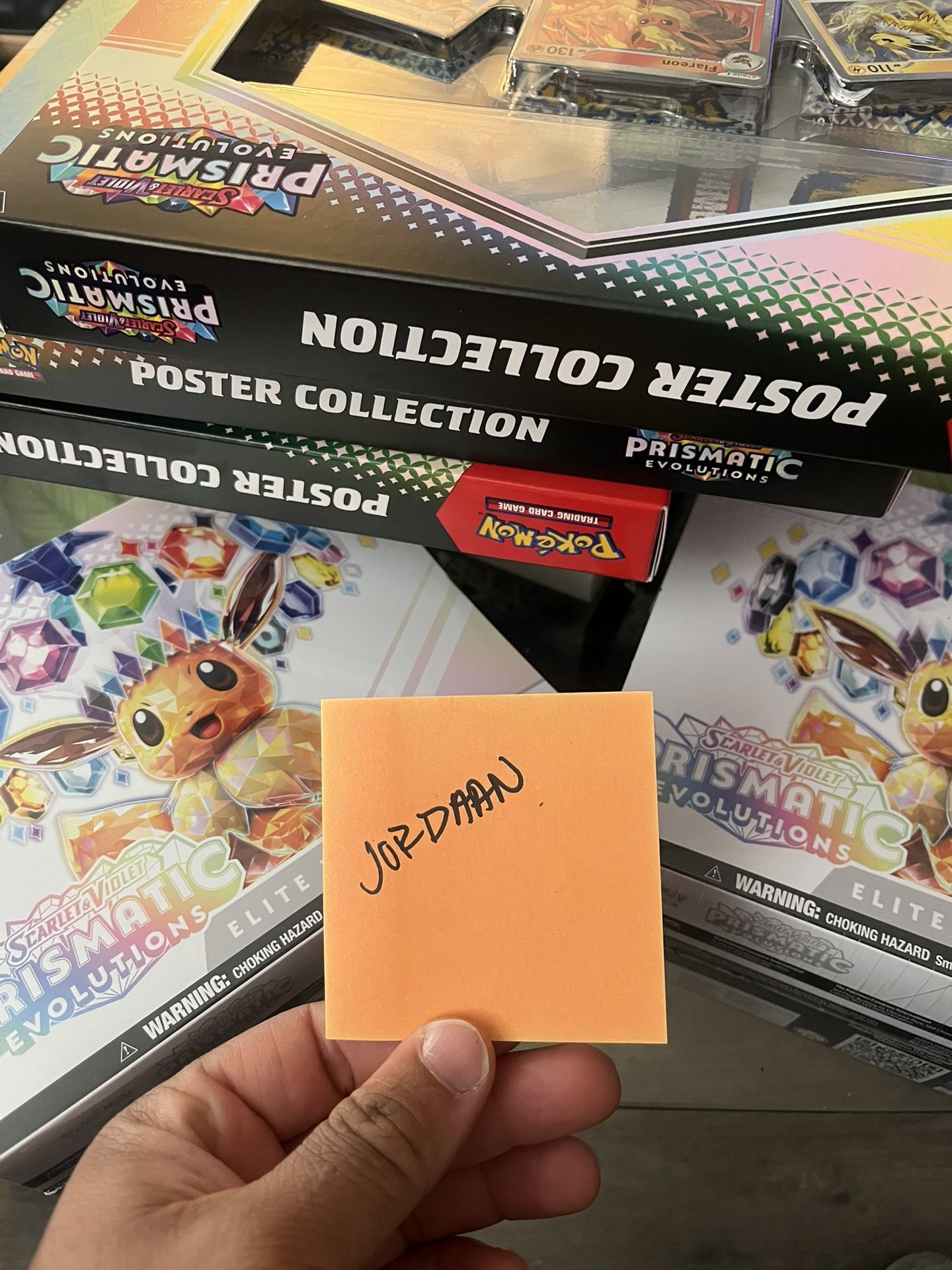 pokemon etb bundle 3 sticker collectible , 2 prismatic etb box brand new unopened