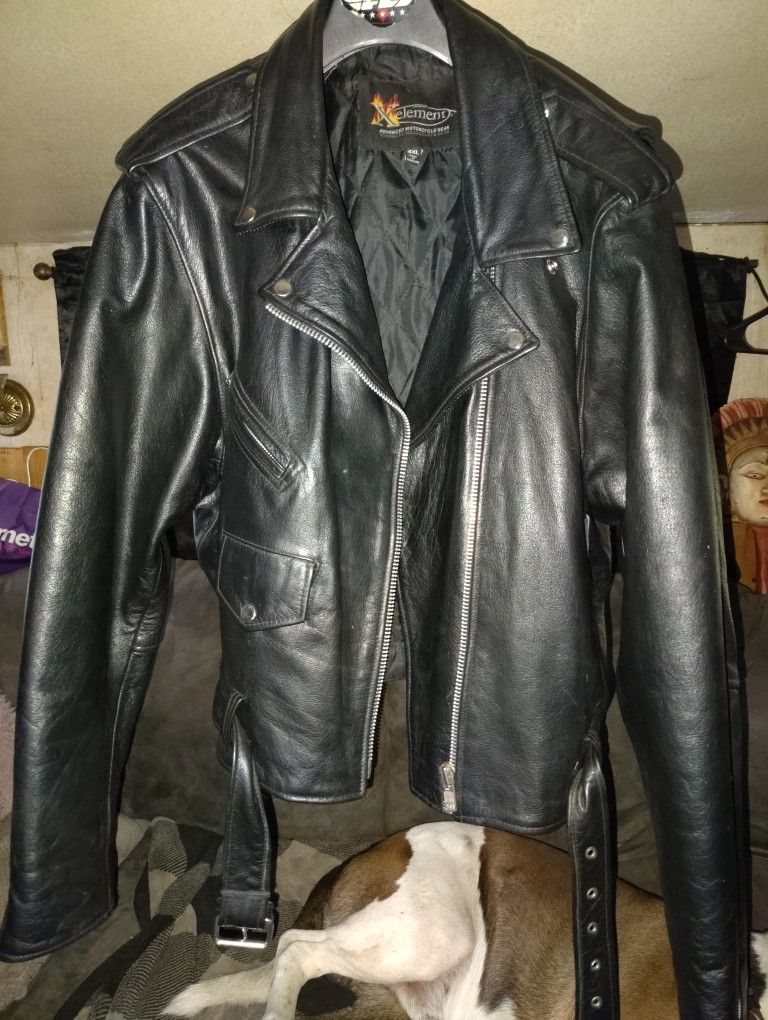 Size 4x Black Xelement Leather Riding Jacket