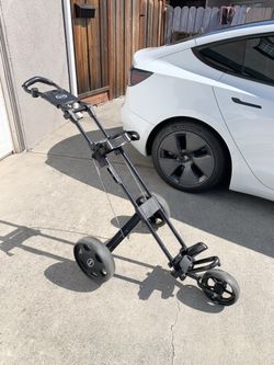 Tartan Golf Push Cart 3-Wheeler Light Weight