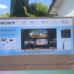 55” Sony smart 4k Bravia 3 tv