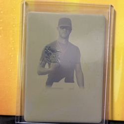 Nick Swiney 2020 Leaf Flash Baseball Yellow Plate 1/1 