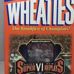 Roger Staubach Wheaties Cereal Box Super Bowl VI Replays UNOPENED