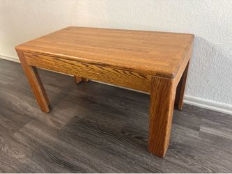 Solid Oak Coffee Table / Heavy Wood Living Room Table