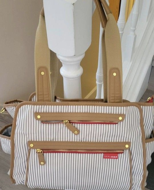 Skip Hop Grand Central French Stripe Diaper Bag BRAND NEW

