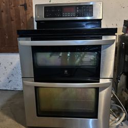 Silver LG Double Door Oven 