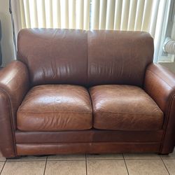 Leather Loveseat