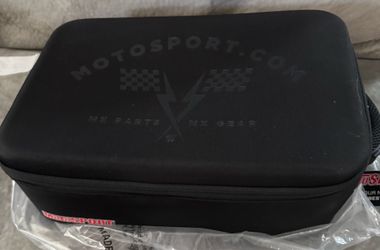 Black canvas goggle case  bag new