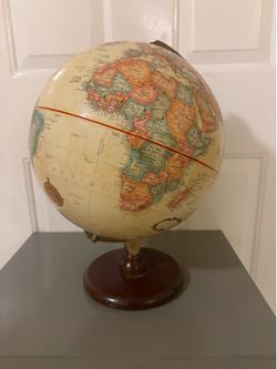 Vintage Replogle 12” World Classic Series Globe with Wood Base