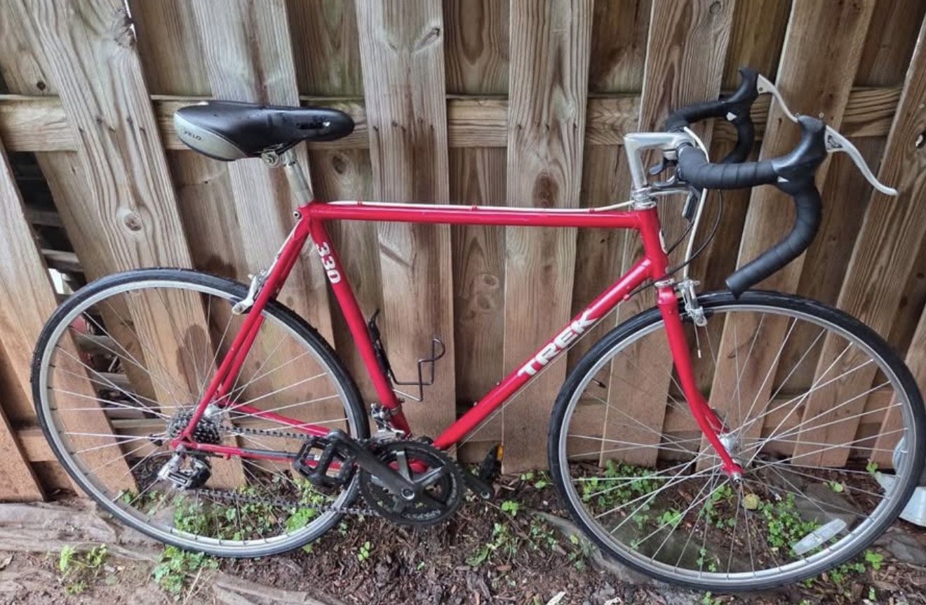 Vintage Red Trek 330 56cm Road Bike