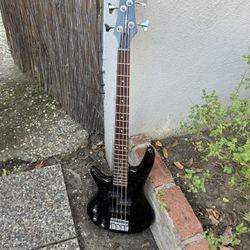 Ibanez GSRM20 Mikro Short-Scale Left-Handed 4-String Bass Guitar, Black