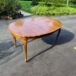 Solid Wood Dining Table With Leaves And Pad 56x40x29