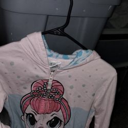 2 Girls Zip Up Hoodies, 1 Pink One But Zipper Is Broken, The Other Is Multicolored Both Sz Xl