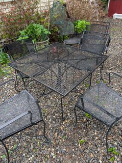 Wrought iron patio set