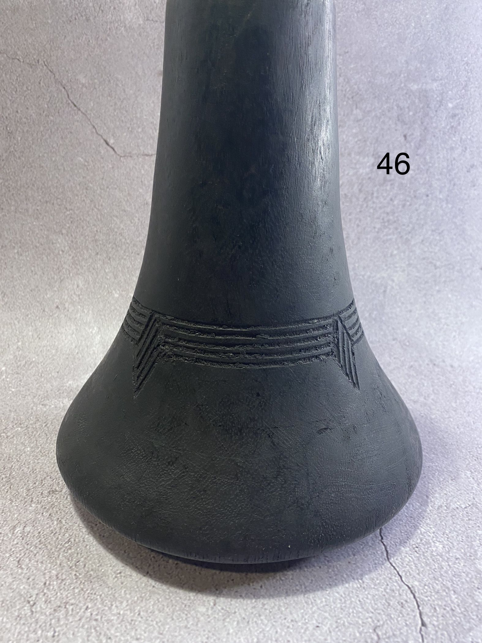 Vintage African Indigo Dyed Wooden Vase/MILK JUG RWANDA.