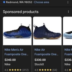 Navy Blue Foams Size 10.5