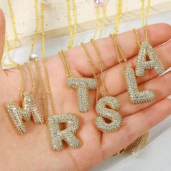 M pendant necklace