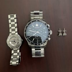 Watches and earrings