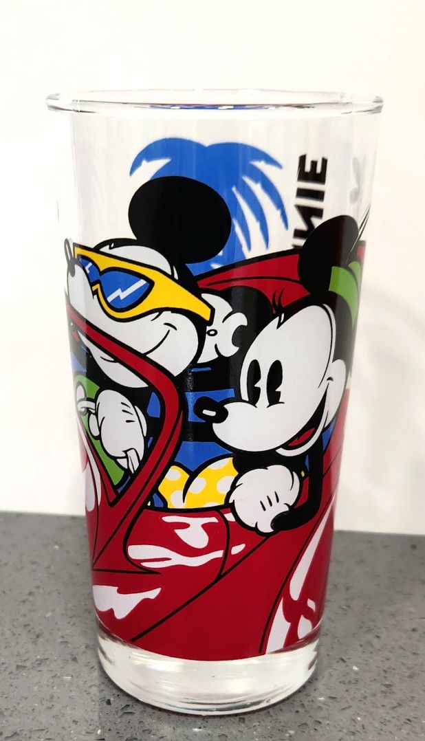 Mickey & Minnie glass
