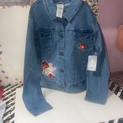 Disney  Kids Princess Denim Jacket Size 13 NEW