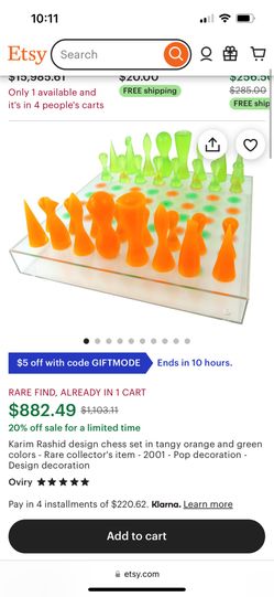 Karim Rashid Designer Chess set - Collection Item