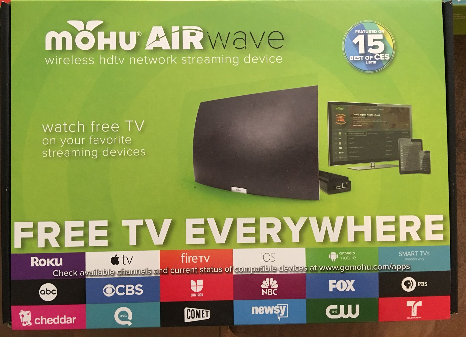 Mohu AirWave HDTV Antenna Streaming Device, Premium Edition NIB