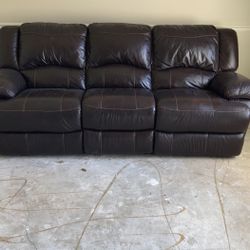 3 Person Leather Couch 