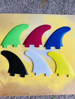 New blue white black yellow green red surfboard fins fcs