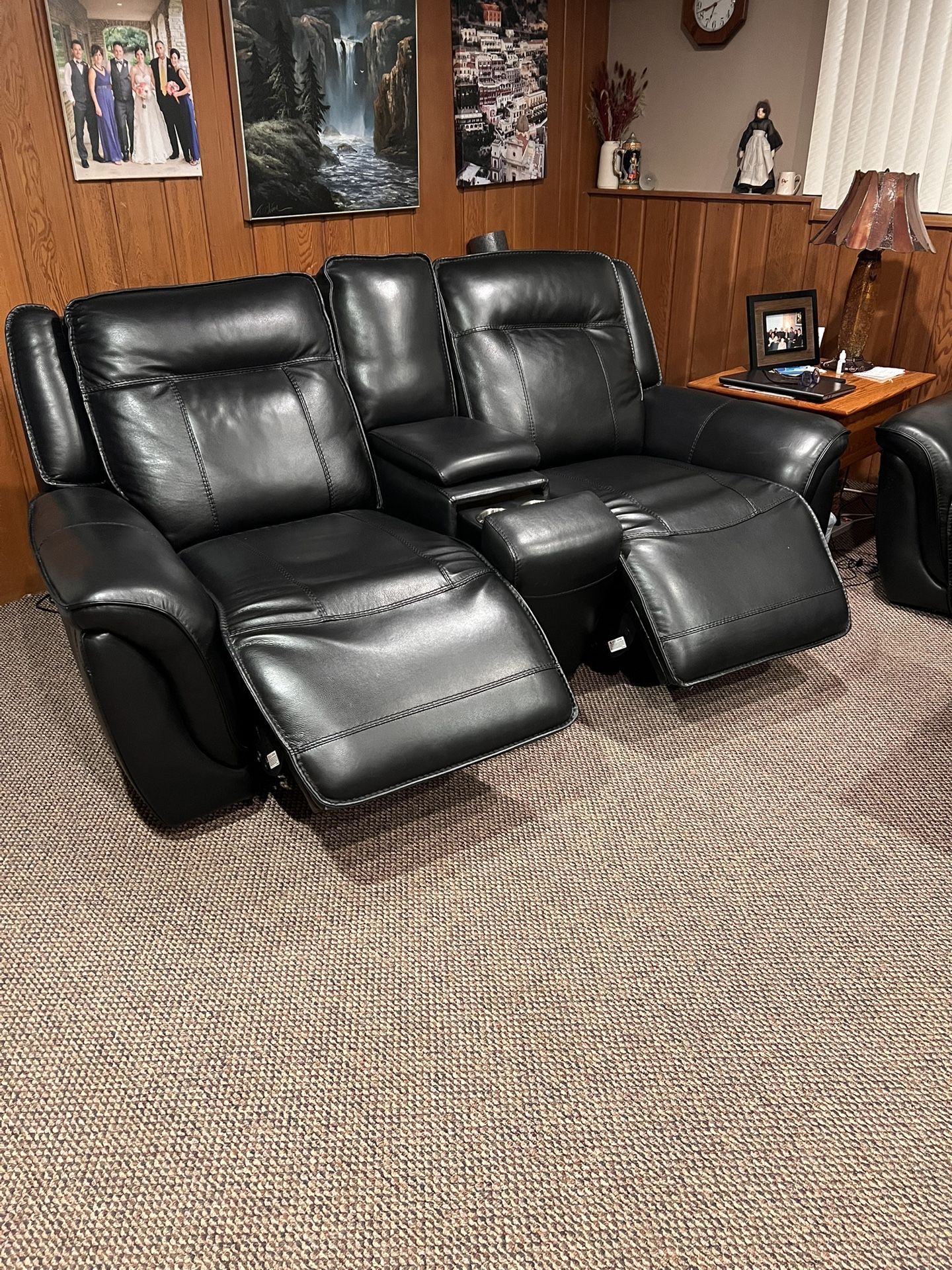 Black Leather Loveseat