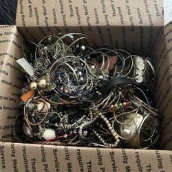 Bulk Lot Of Tangled Jewelry Craft- Some Wearable 10.2 Oz!