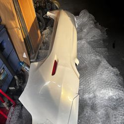 2014-2018 INFINITI Q50 Pearl White Rear Bumper and