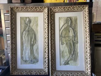 Renaissance Medieval Art Drawings Of Man & Woman