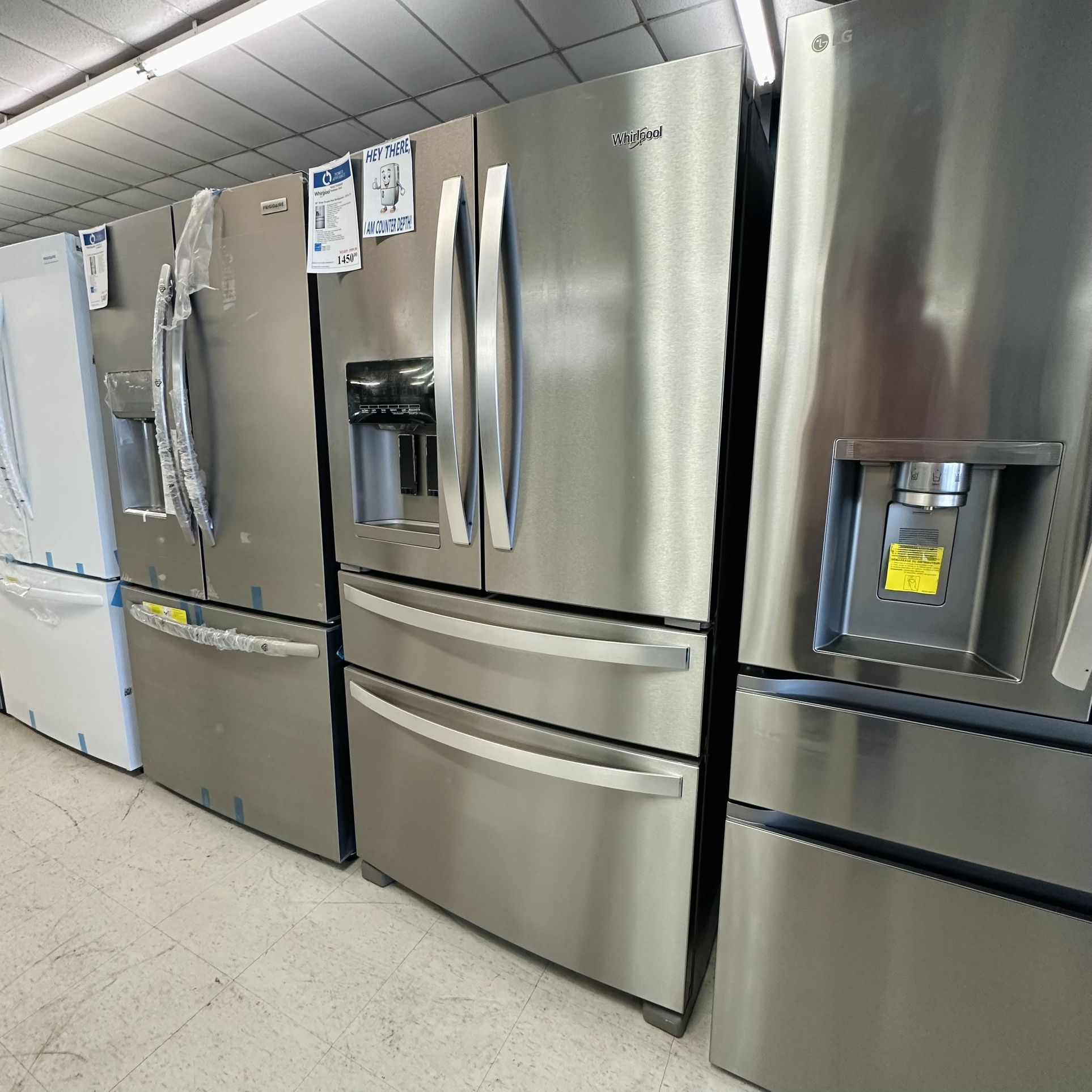 WHIRLPOOL 36” WIDE FRENCH DOOR REFRIGERATOR‼️