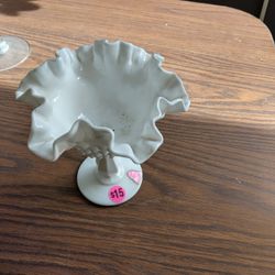 Fenton Milk Glass Candy Dish