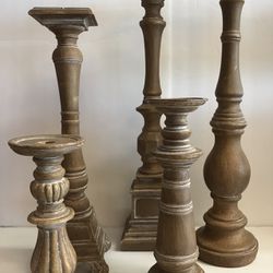 PotteryBarn Candle Pillar Holders X 5